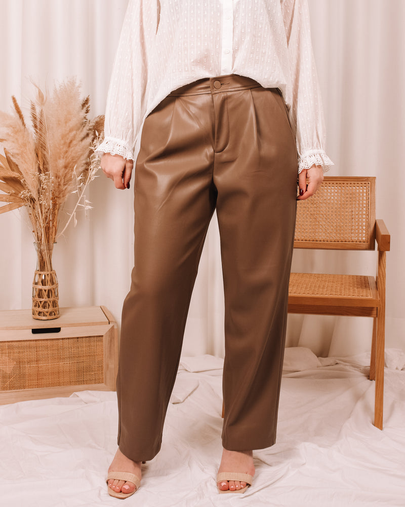 Lovely Day Faux Leather Pants