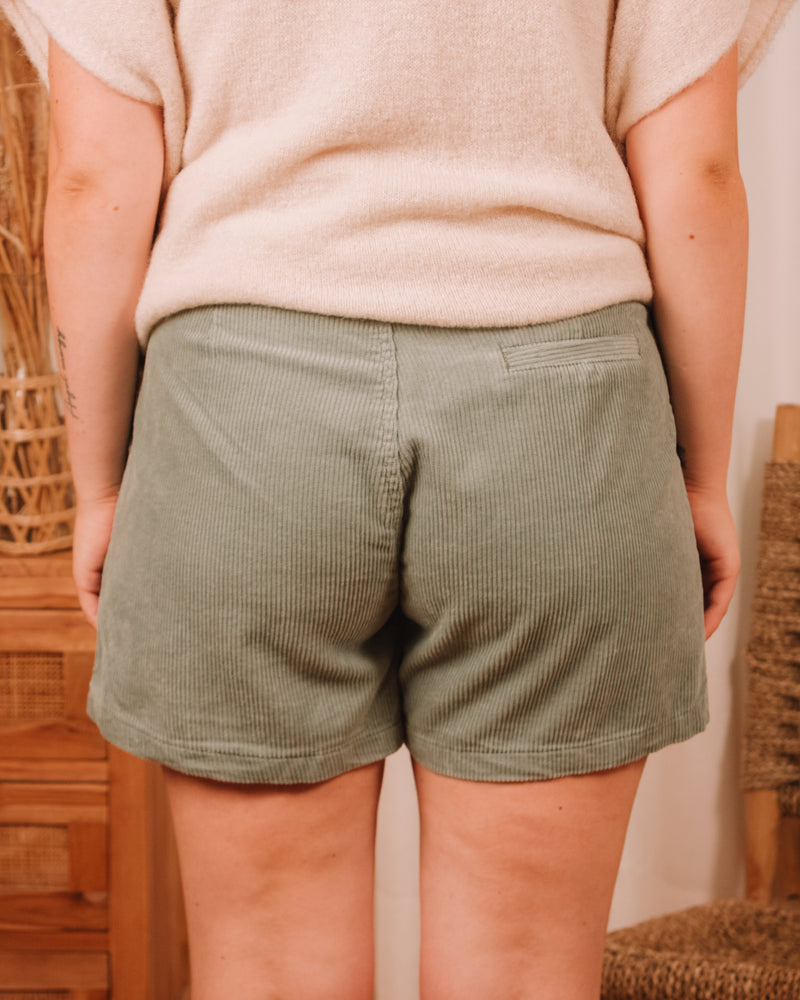 After The Rain Sage Corduroy Shorts