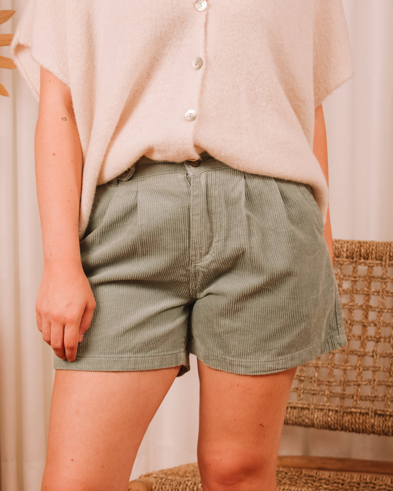 After The Rain Sage Corduroy Shorts