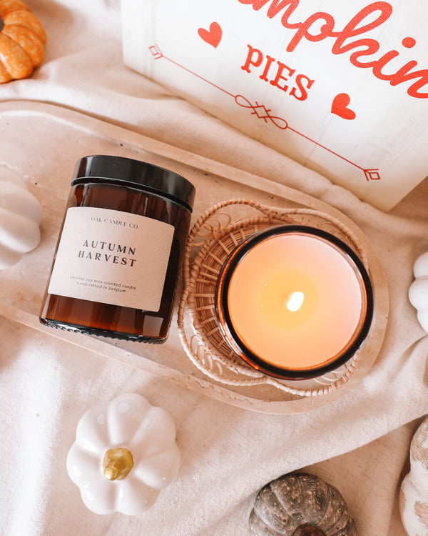 Autumn Harvest Amber Jar Candle