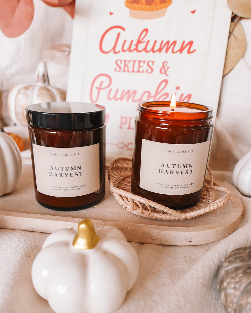 Autumn Harvest Amber Jar Candle