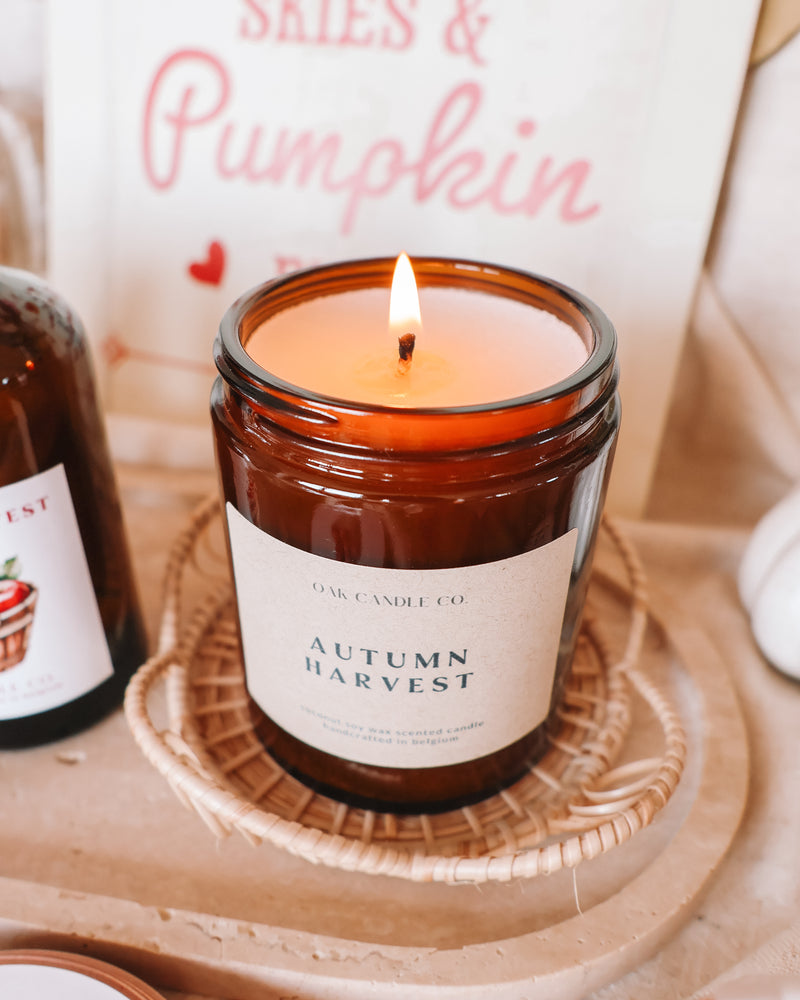 Autumn Harvest Amber Jar Candle