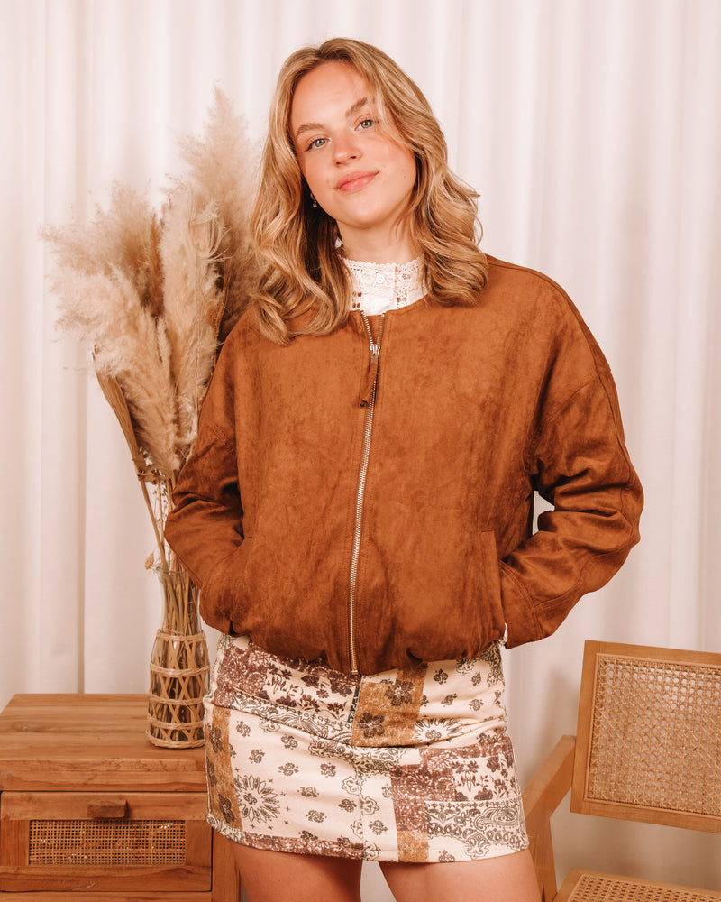 Autumn In New York Suède Rust Jacket