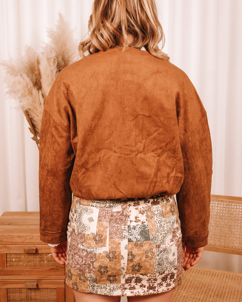 Autumn In New York Suède Rust Jacket