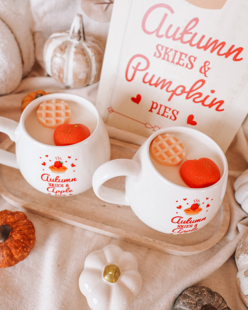 Autumn Skies & Apple Pies Coffee Mug Candle