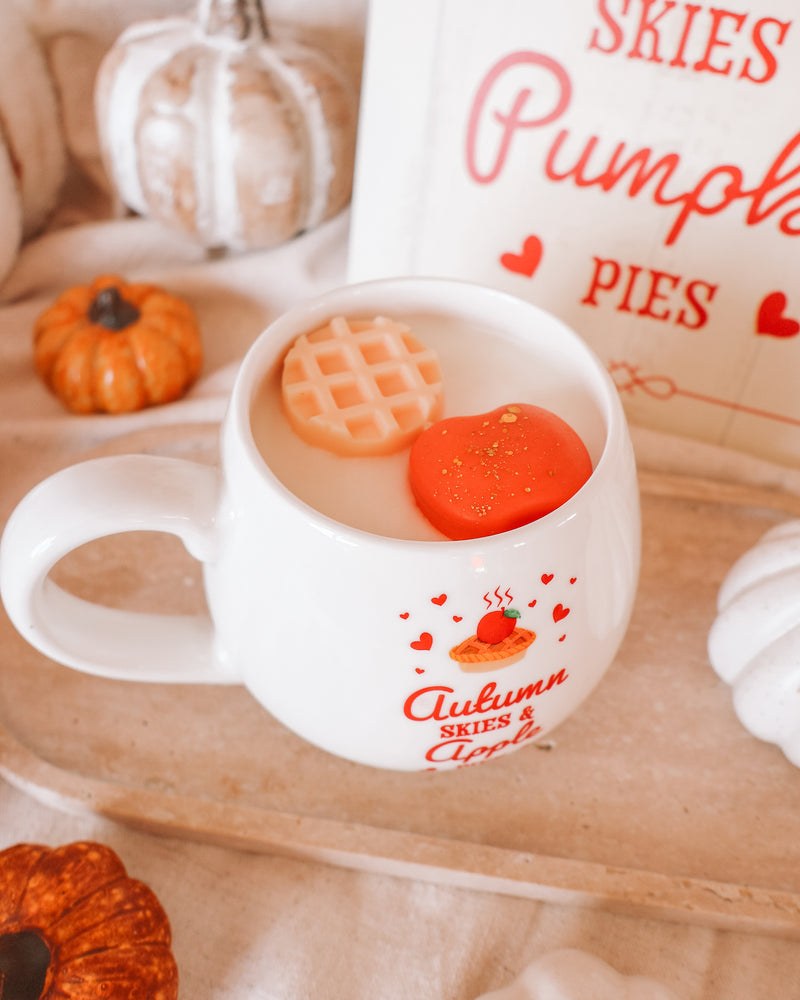 Autumn Skies & Apple Pies Coffee Mug Candle