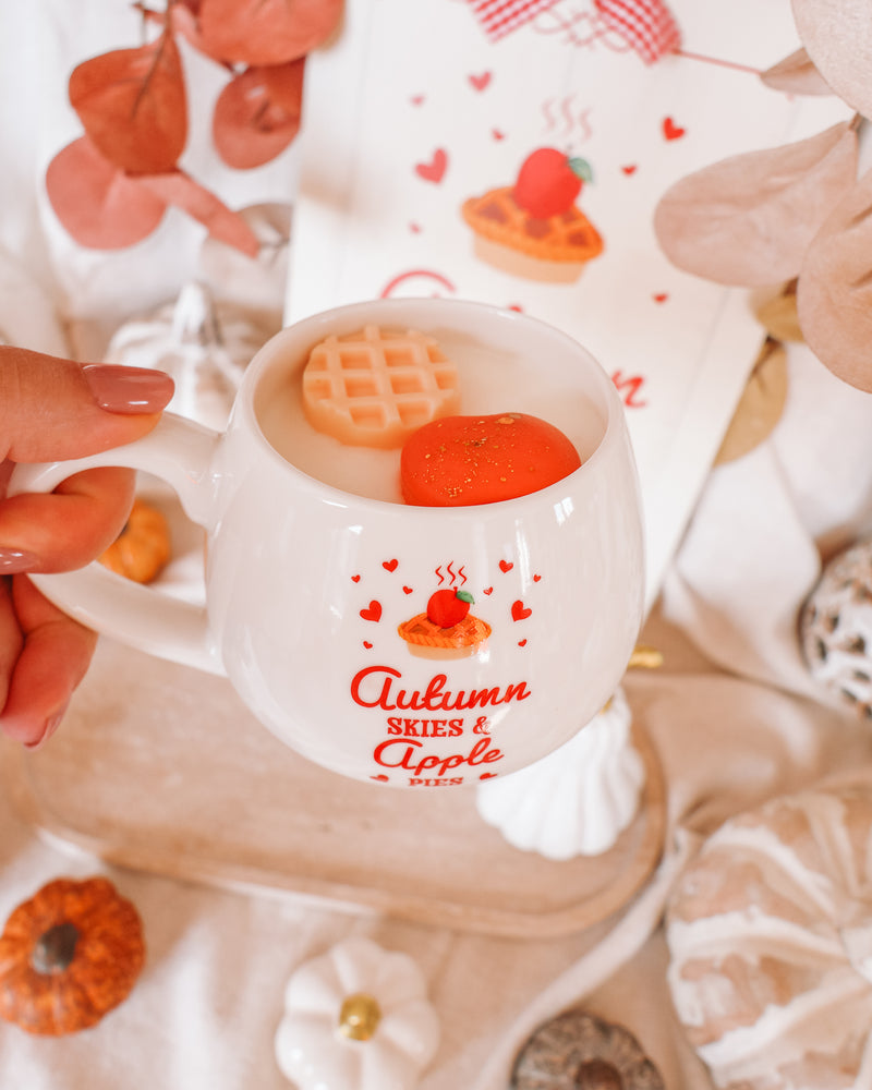 Autumn Skies & Apple Pies Coffee Mug Candle