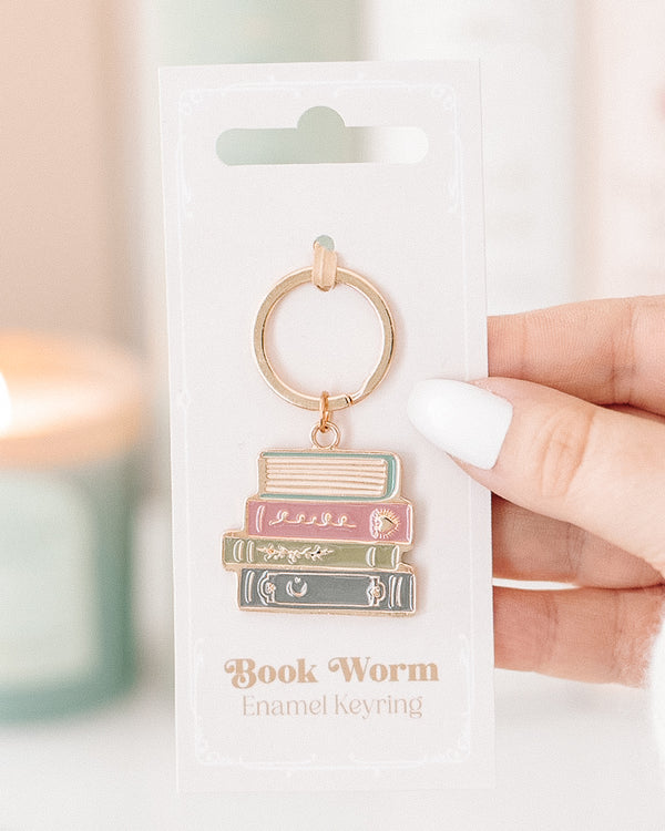 Book Worm Keychain