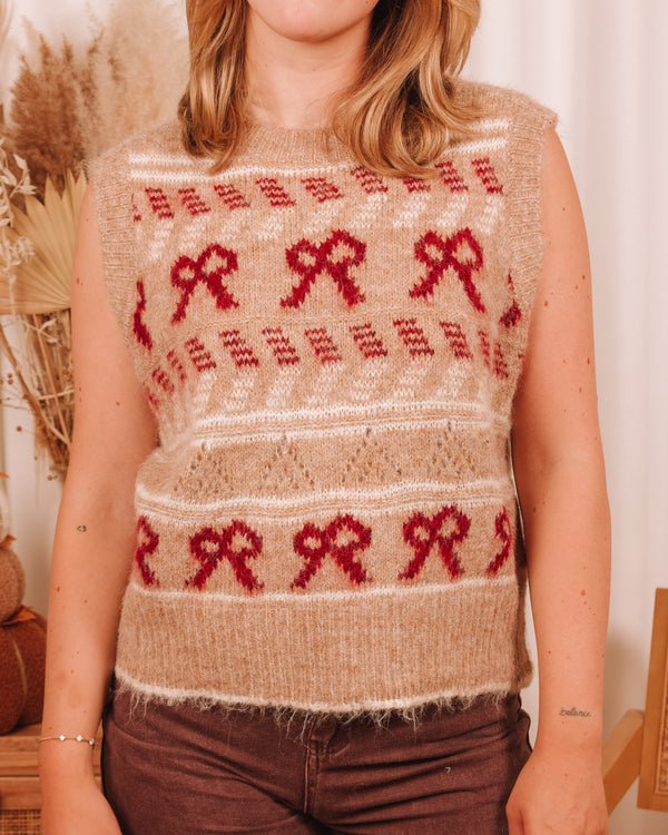 Bows & Lipstick Sleeveless Sweater