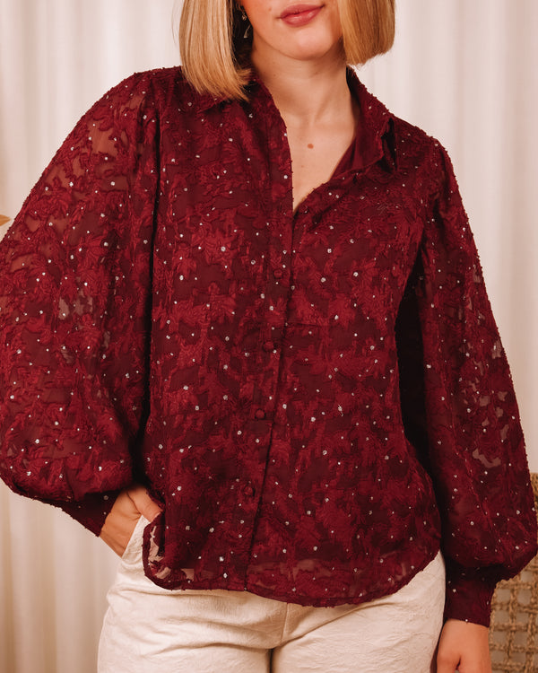 Burgundy Love Blouse