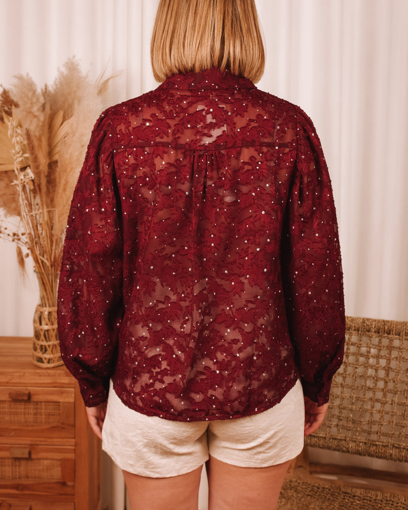 Burgundy Love Blouse