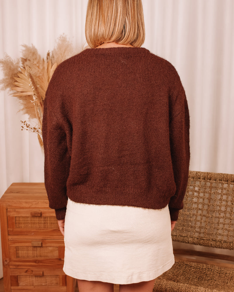 Can't Let Go Burgundy Cardigan