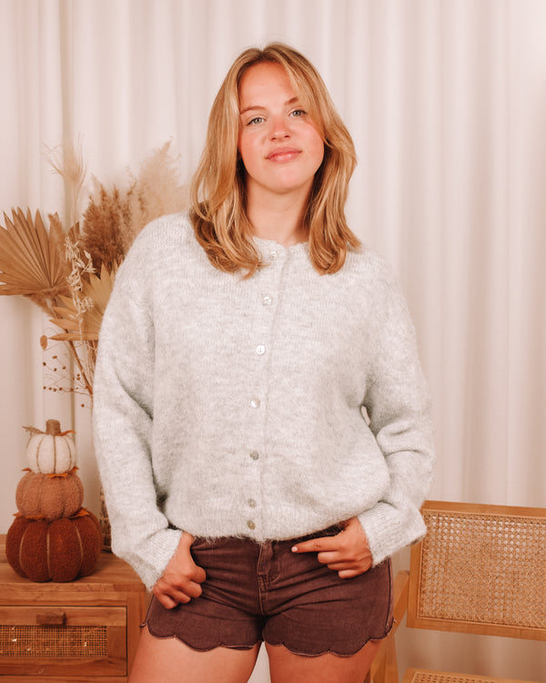 Can't Let Go Grey Cardigan