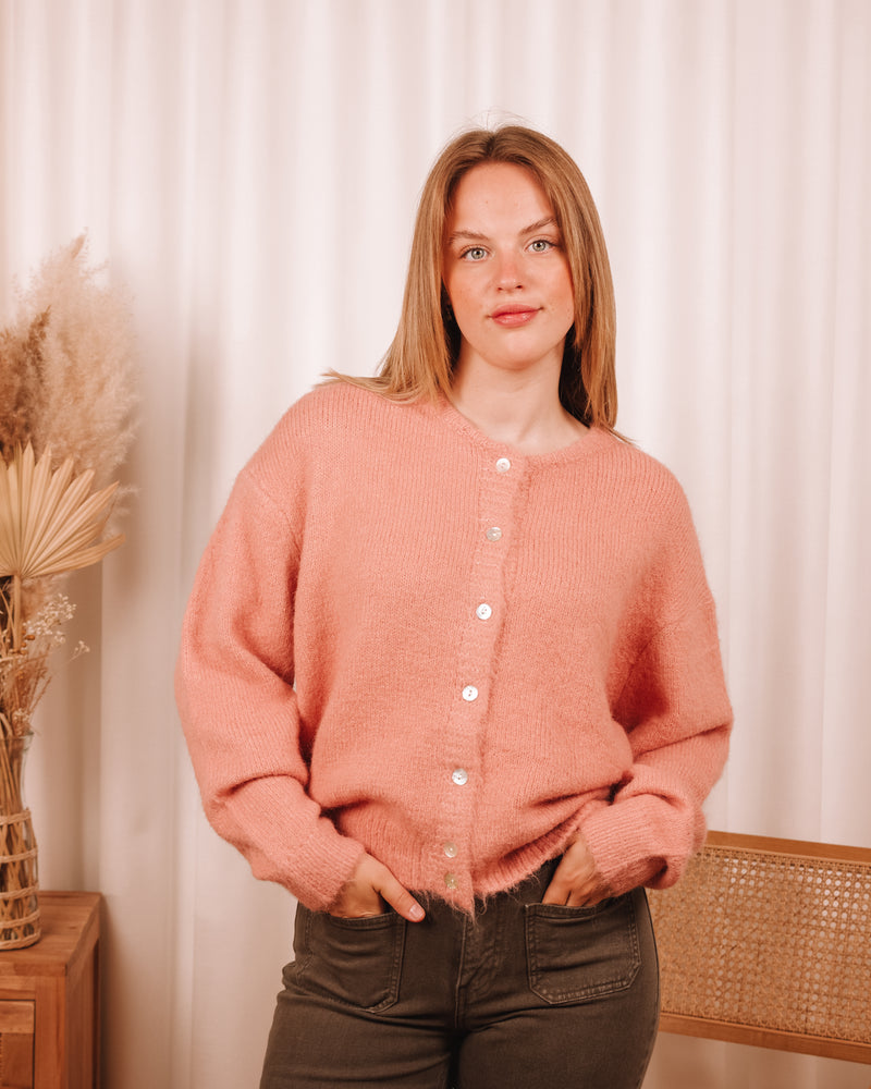 Can't Let Go Rose Cardigan