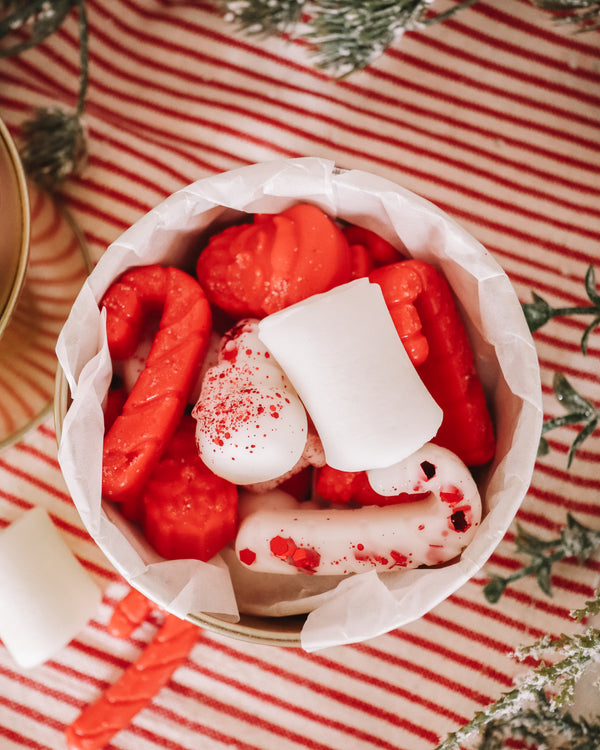 Candy Cane Marshmallow Tin Jar Wax Melts