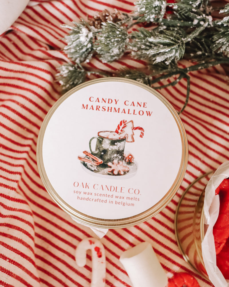 Candy Cane Marshmallow Tin Jar Wax Melts