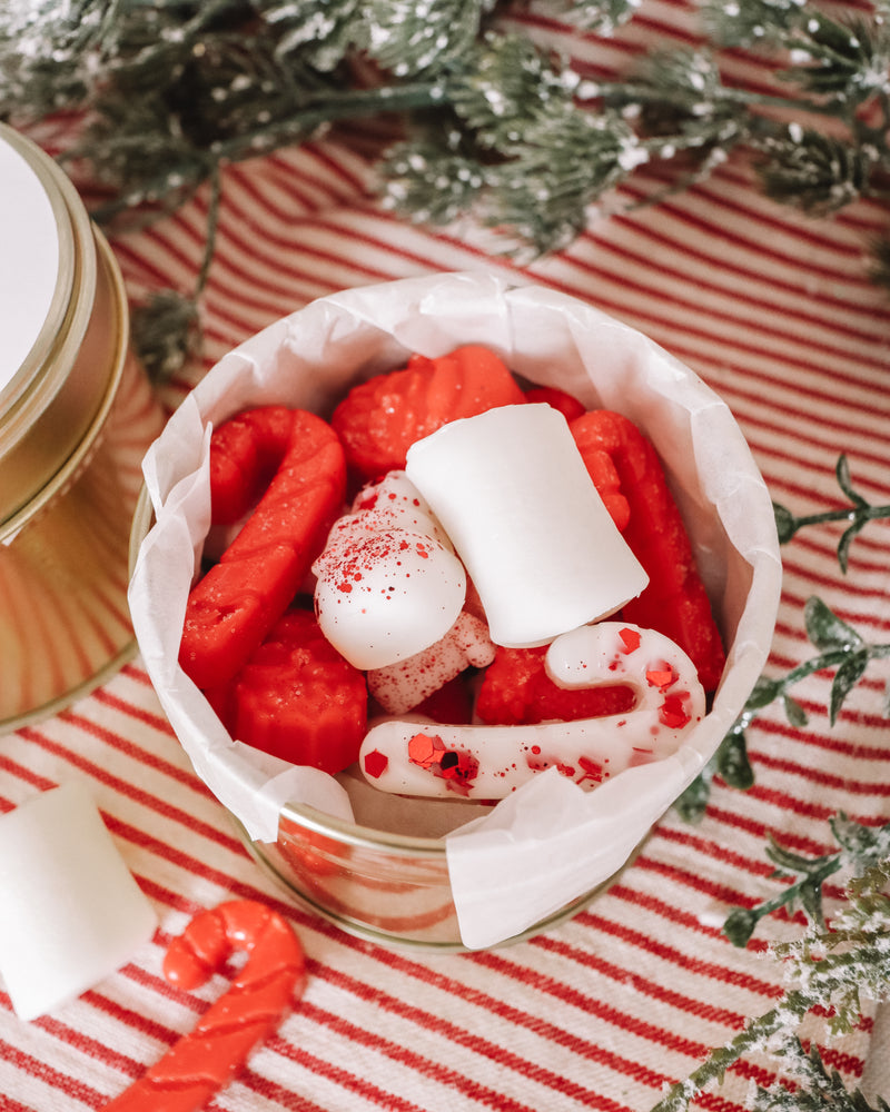 Candy Cane Marshmallow Tin Jar Wax Melts