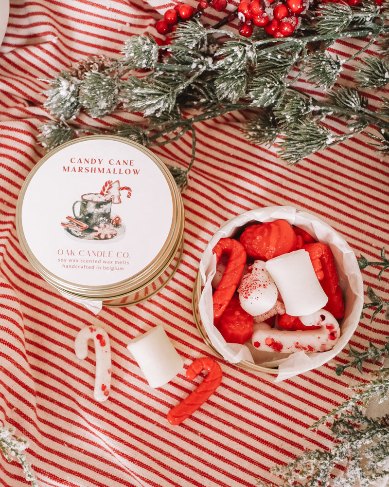 Candy Cane Marshmallow Tin Jar Wax Melts