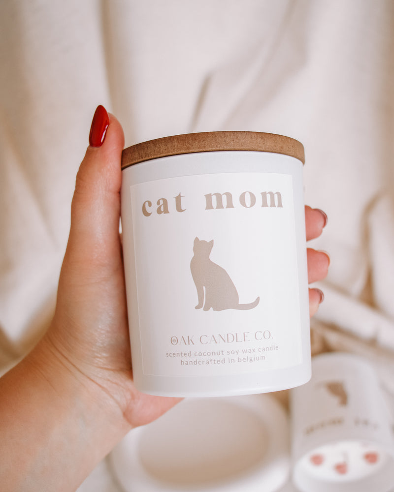 Cat Mom Glass Jar Candle Candle