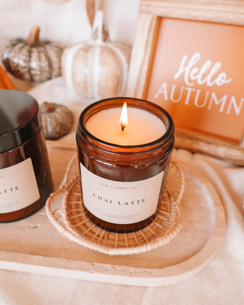 Chai Latte Amber Jar Candle