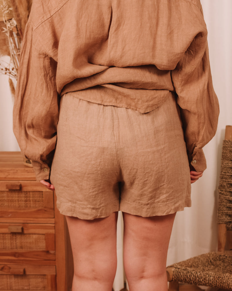 Chasing Raindrops Linen Shorts