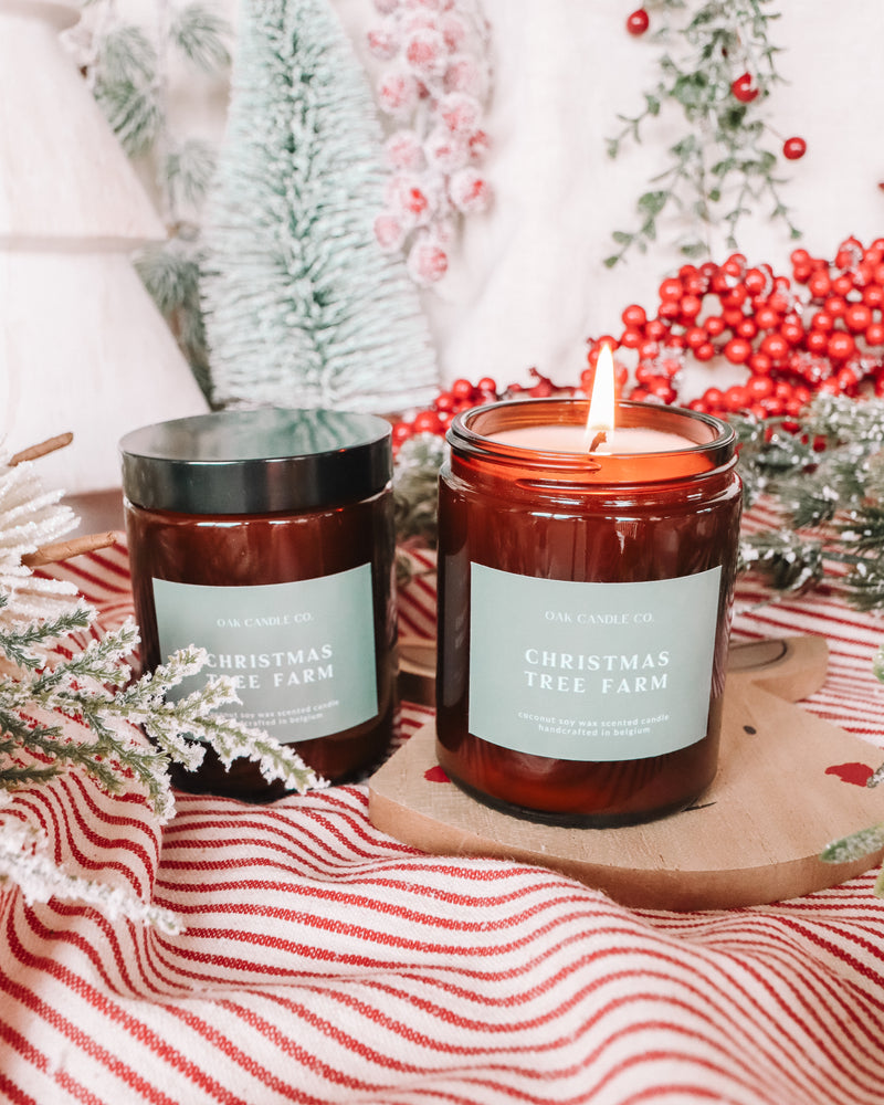 Christmas Tree Farm Amber Jar Candle