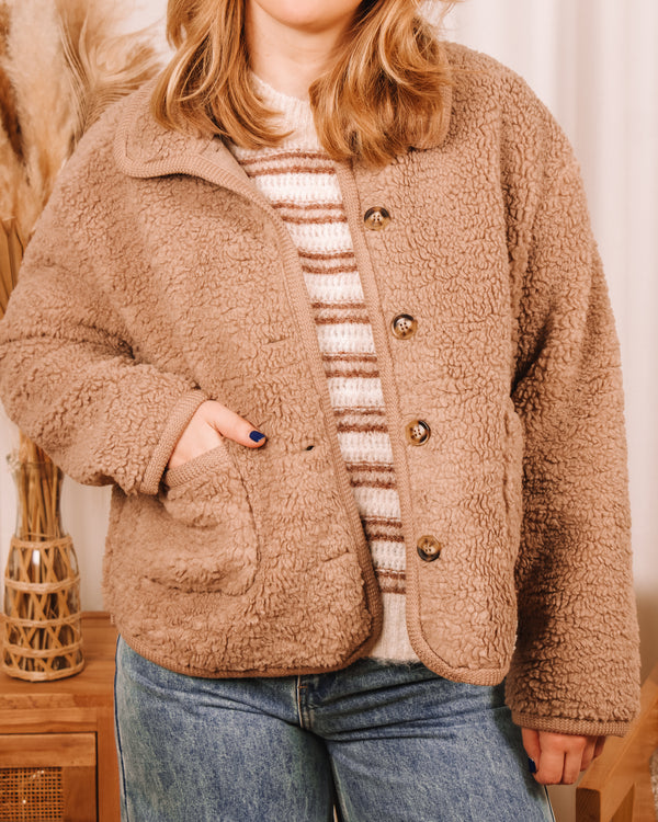 Coffee Break Teddy Jacket