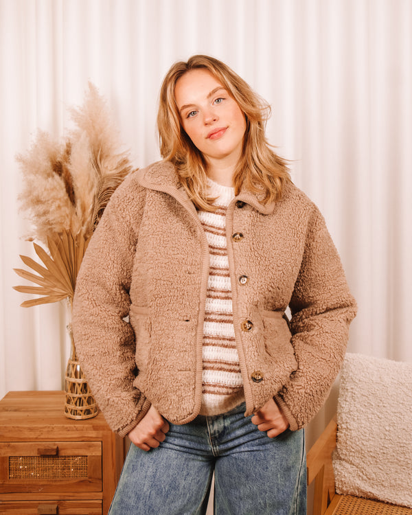 Coffee Break Teddy Jacket