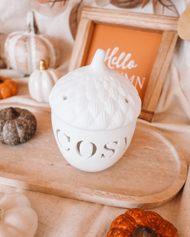 Cosy Acorn Tea Light Candle Holder