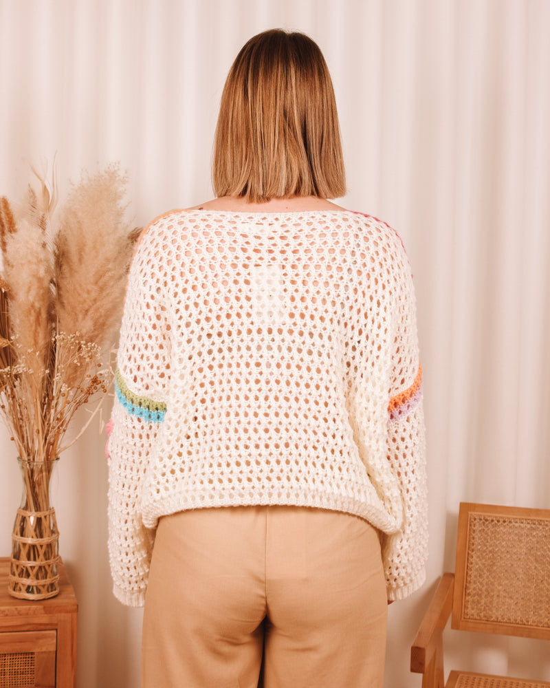 Floral Lover Crochet Sweater