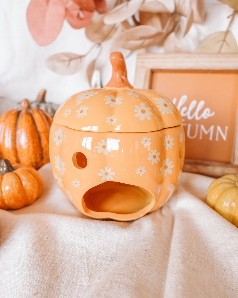 Floral Pumpkin Wax Melter