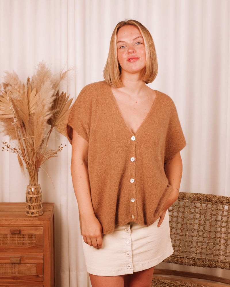 Gentle Rain Camel Cardigan