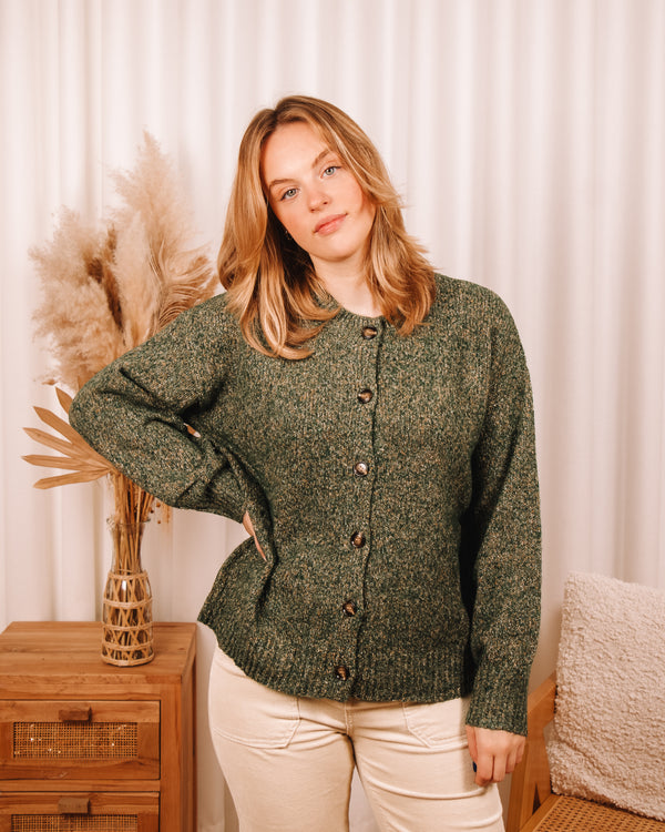 Gentle Reminder Green Cardigan