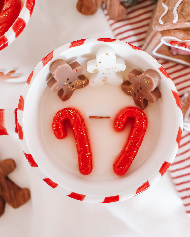 Gingerbread Man Coffee Mug Candle