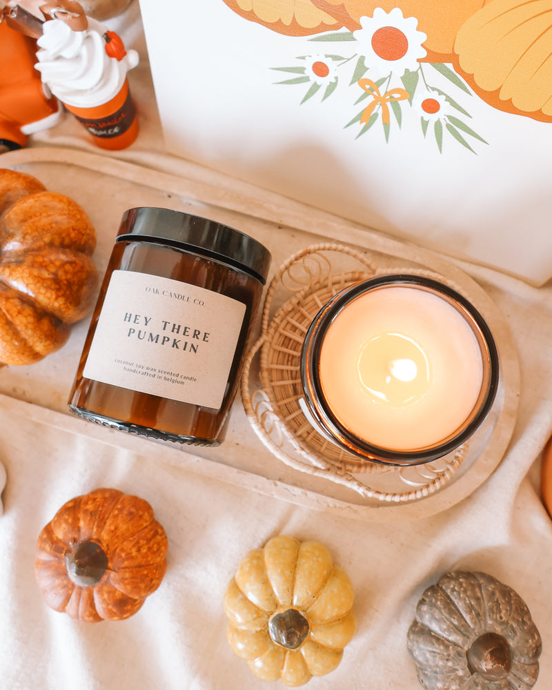 Hey There Pumpkin Amber Jar Candle
