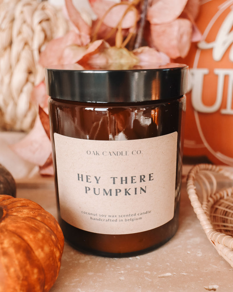 Hey There Pumpkin Amber Jar Candle