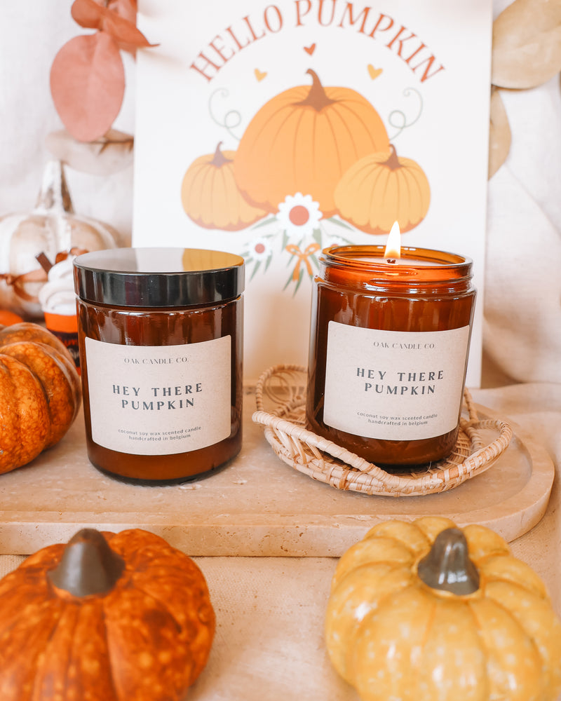Hey There Pumpkin Amber Jar Candle