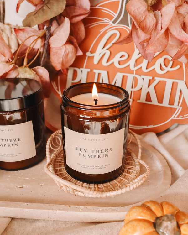 Hey There Pumpkin Amber Jar Candle