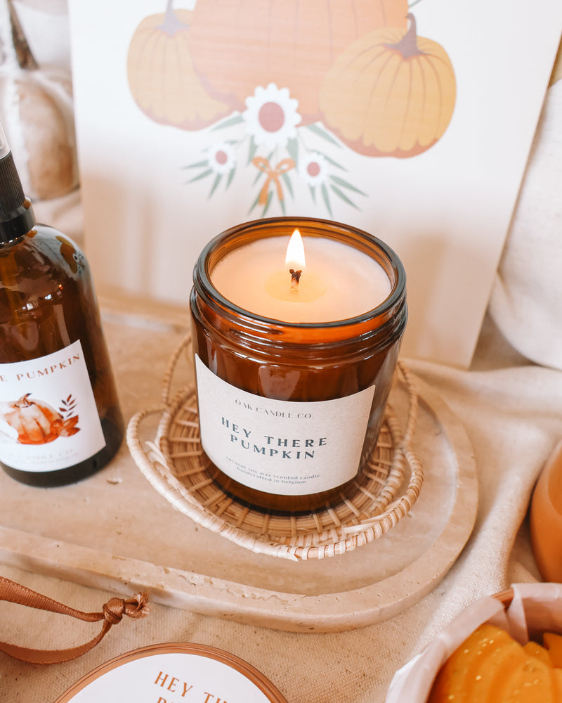 Hey There Pumpkin Amber Jar Candle