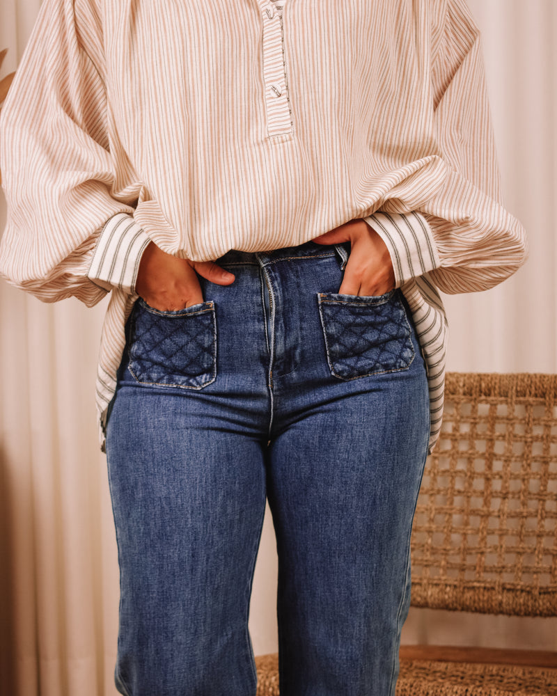 Highway Queen Flared Denim Pants