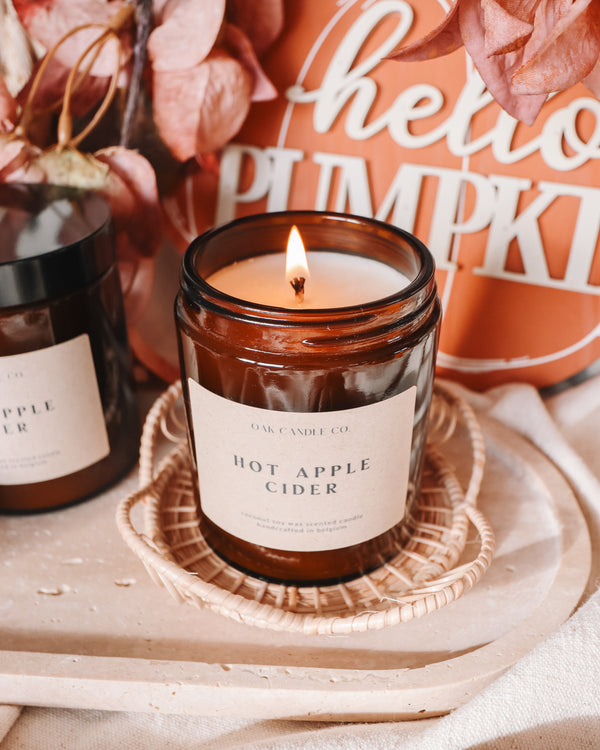 Hot Apple Cider Amber Jar Candle