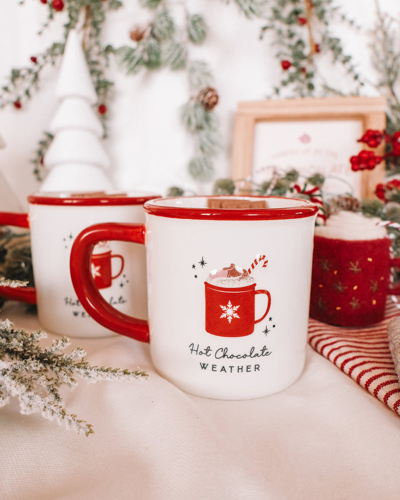 Hot Chocolate Weather Coffee Mug Candle