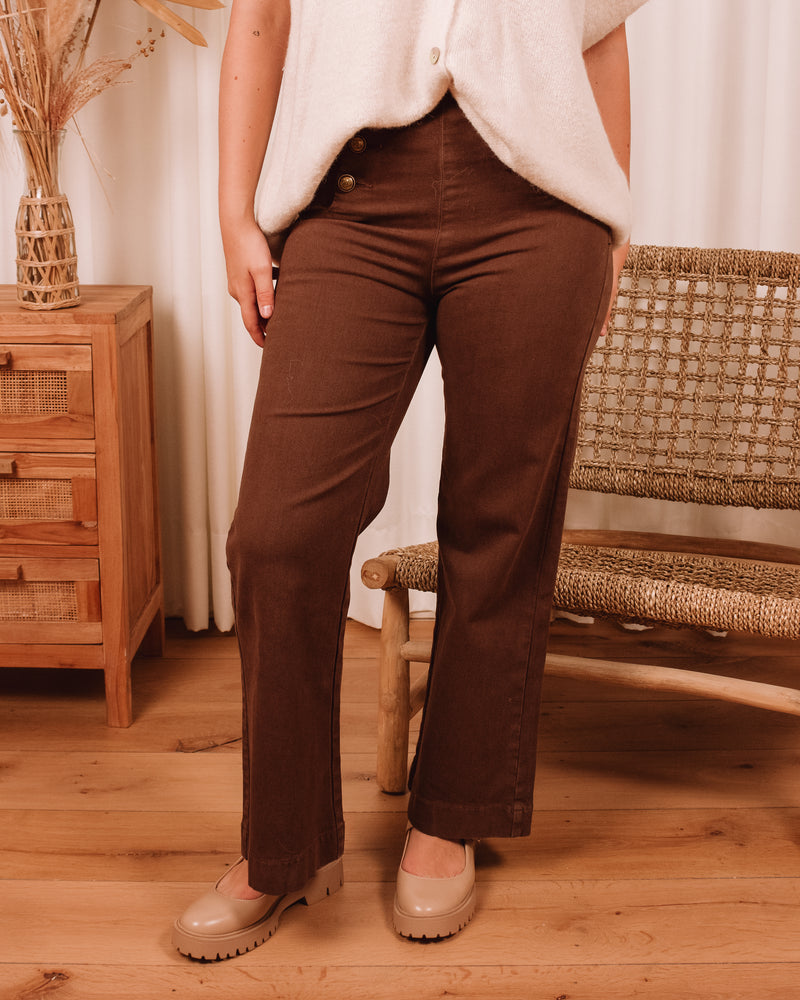 Into The Wild Brown Wide Leg Pants