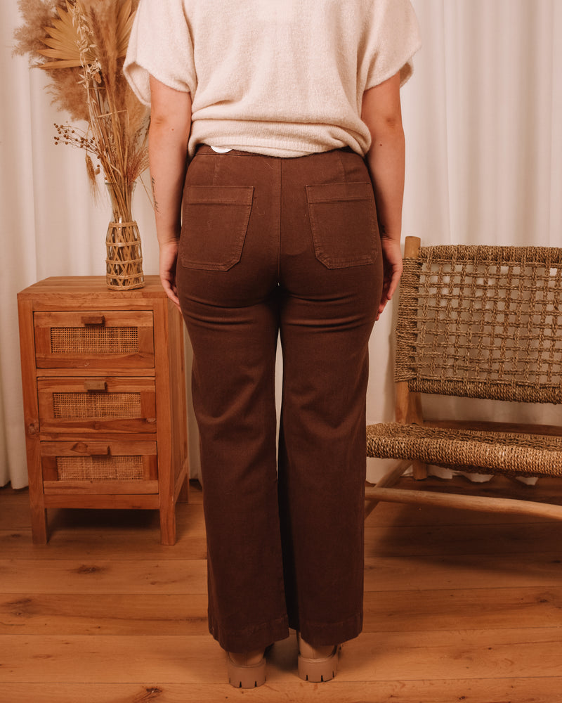 Into The Wild Brown Wide Leg Pants