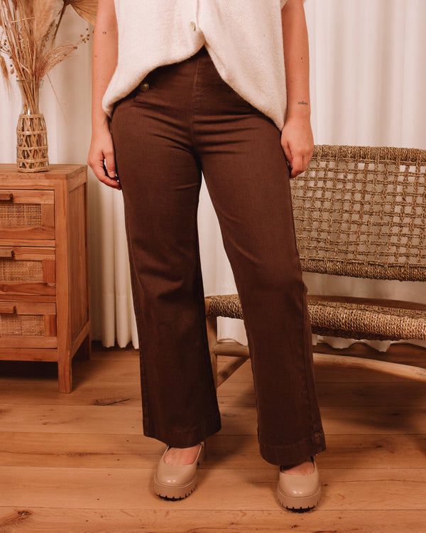 Into The Wild Brown Wide Leg Pants