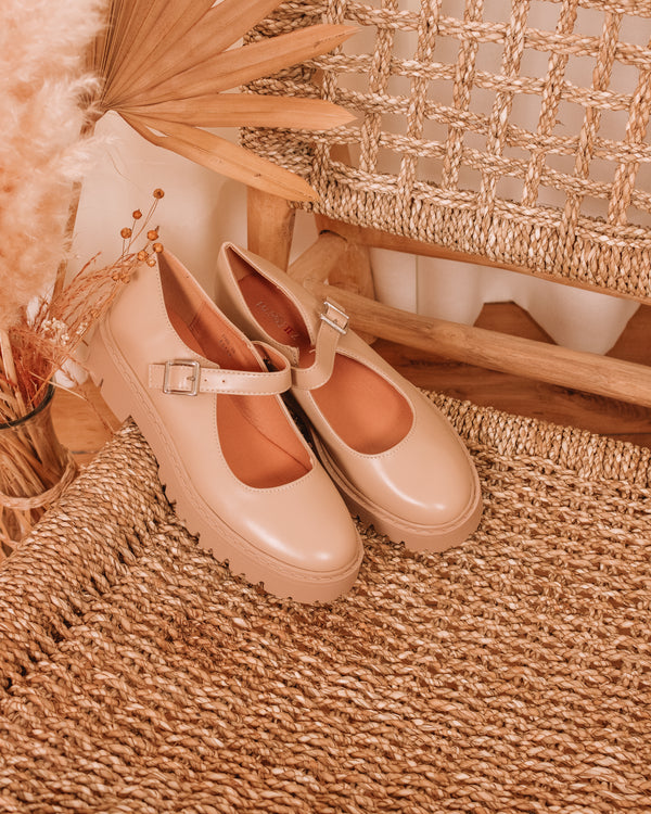 Keep On Walking Nude Loafer Ballerinas