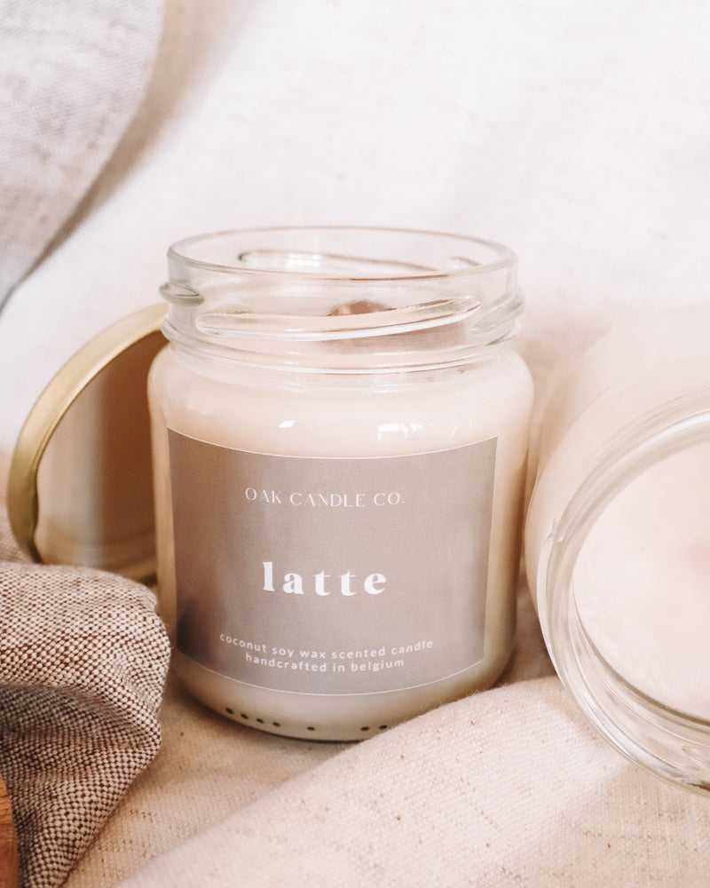 Latte Glass Jar Candle