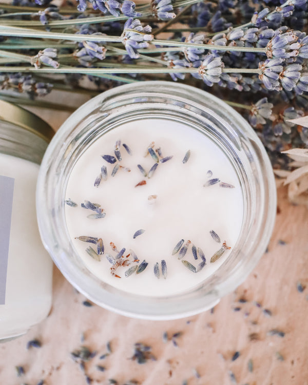 Lavender Glass Jar Candle