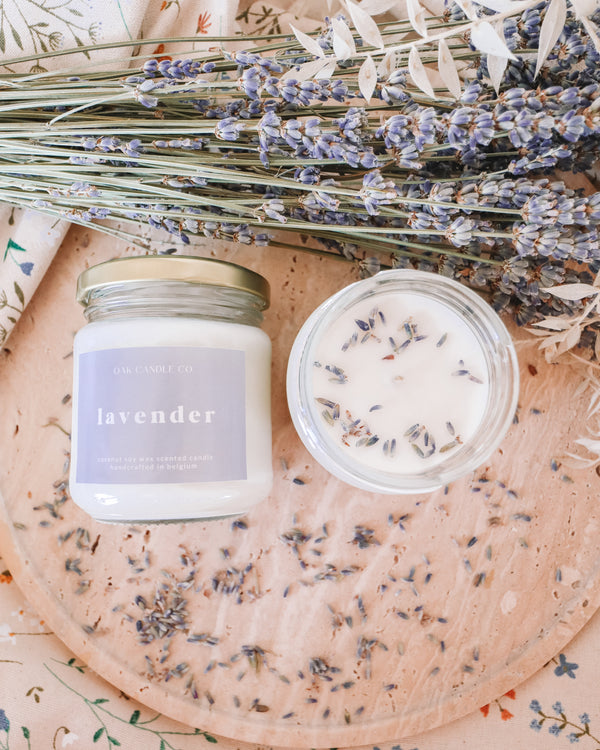 Lavender Glass Jar Candle