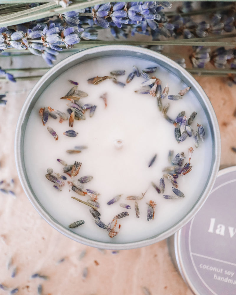 Lavender Tin Jar Candle
